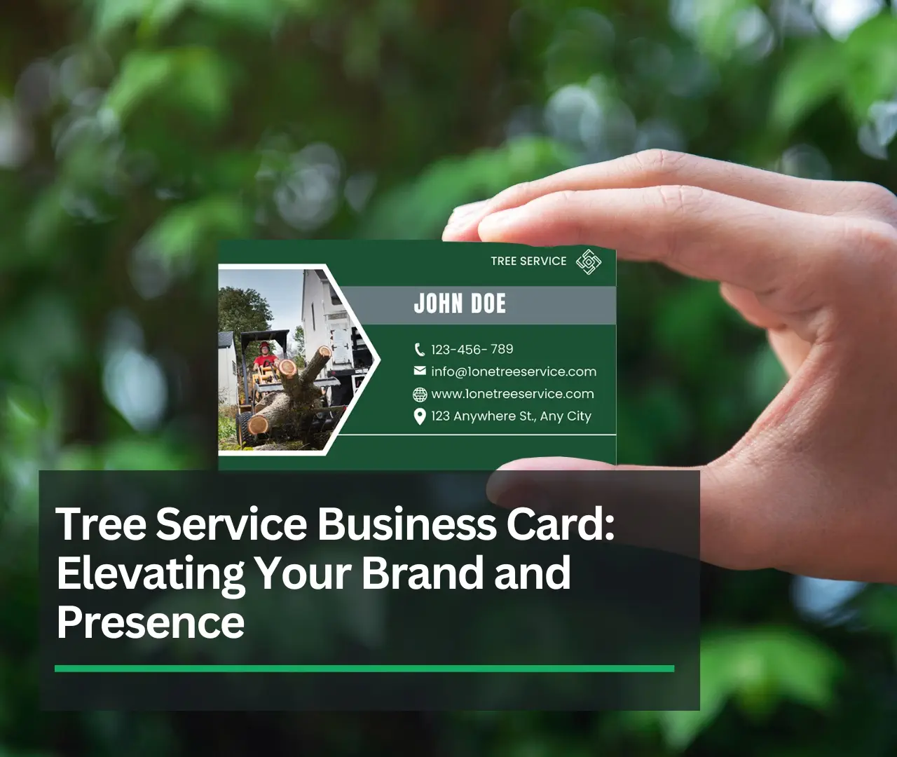 Tree Service Business Card Elevating Your Brand and Presence