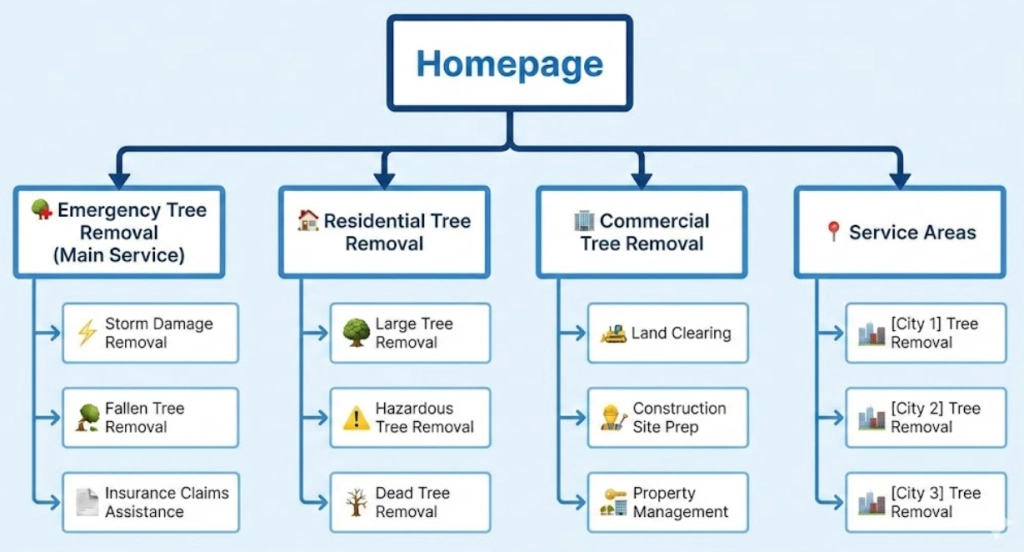 Site Architecture for Tree Removal Website